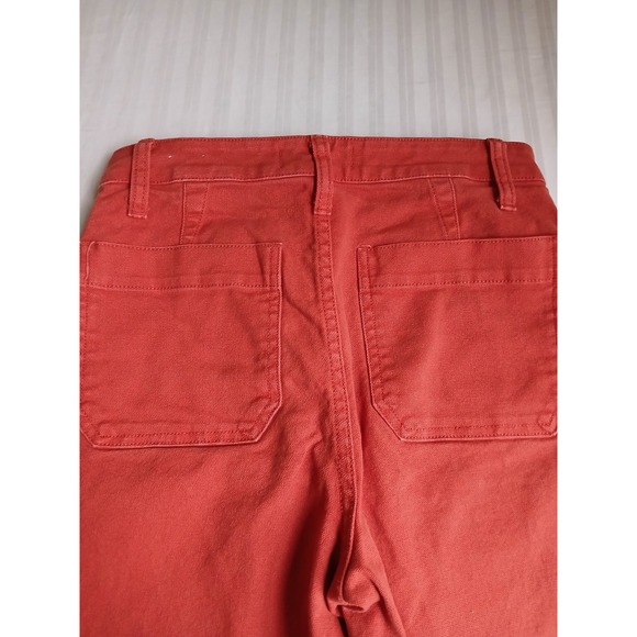 Madewell Pants 27 Slim Emmett Wide Leg Crop Cotton Stretch Boho High Rise - Picture 11 of 12